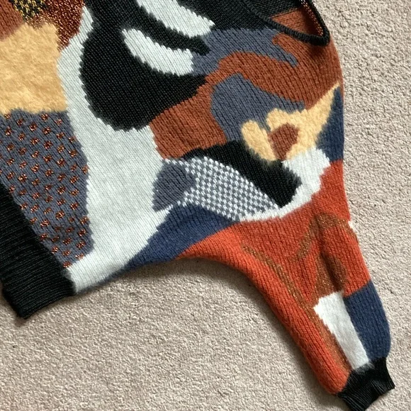 Multicolor Abstract Pattern Sweater - Picture 3 of 5